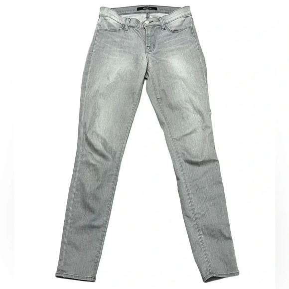 J Brand The Skinny Jeans Low Rise Stretch Denim Light Gray Silverlake Wash 25 - Picture 1 of 11